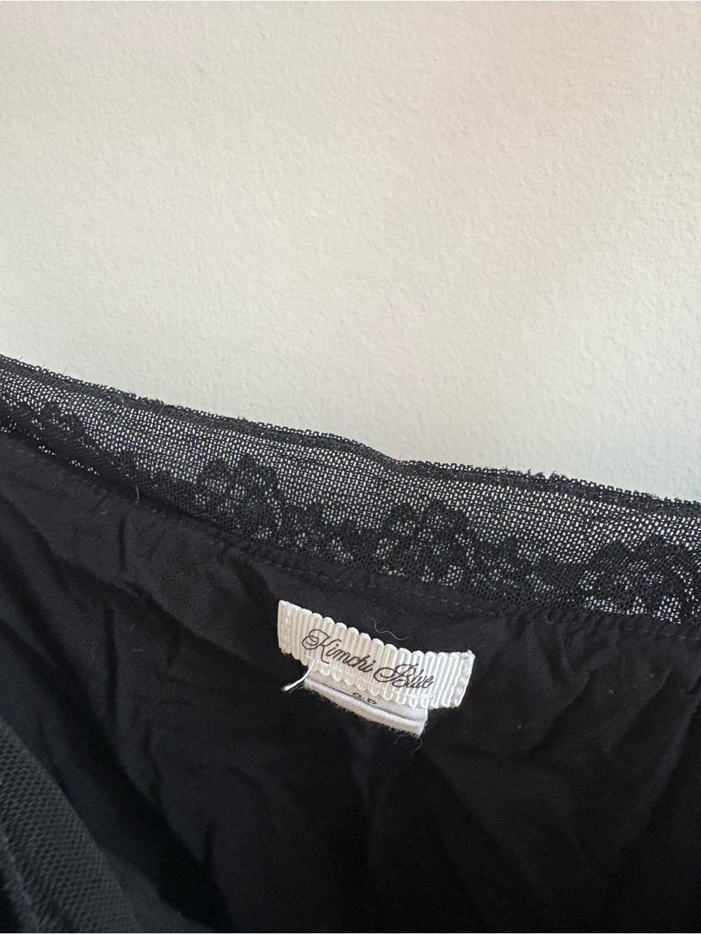 Kimchi Blue Black Lace-Trim Slip Dress - Picture 2 of 3